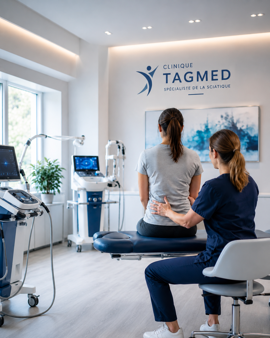 SOS Sciatique : comprendre, soulager et traiter une sciatique 7 Salle de consultation de la Clinique TAGMED pour l’évaluation d’une douleur compatible avec une sciatique