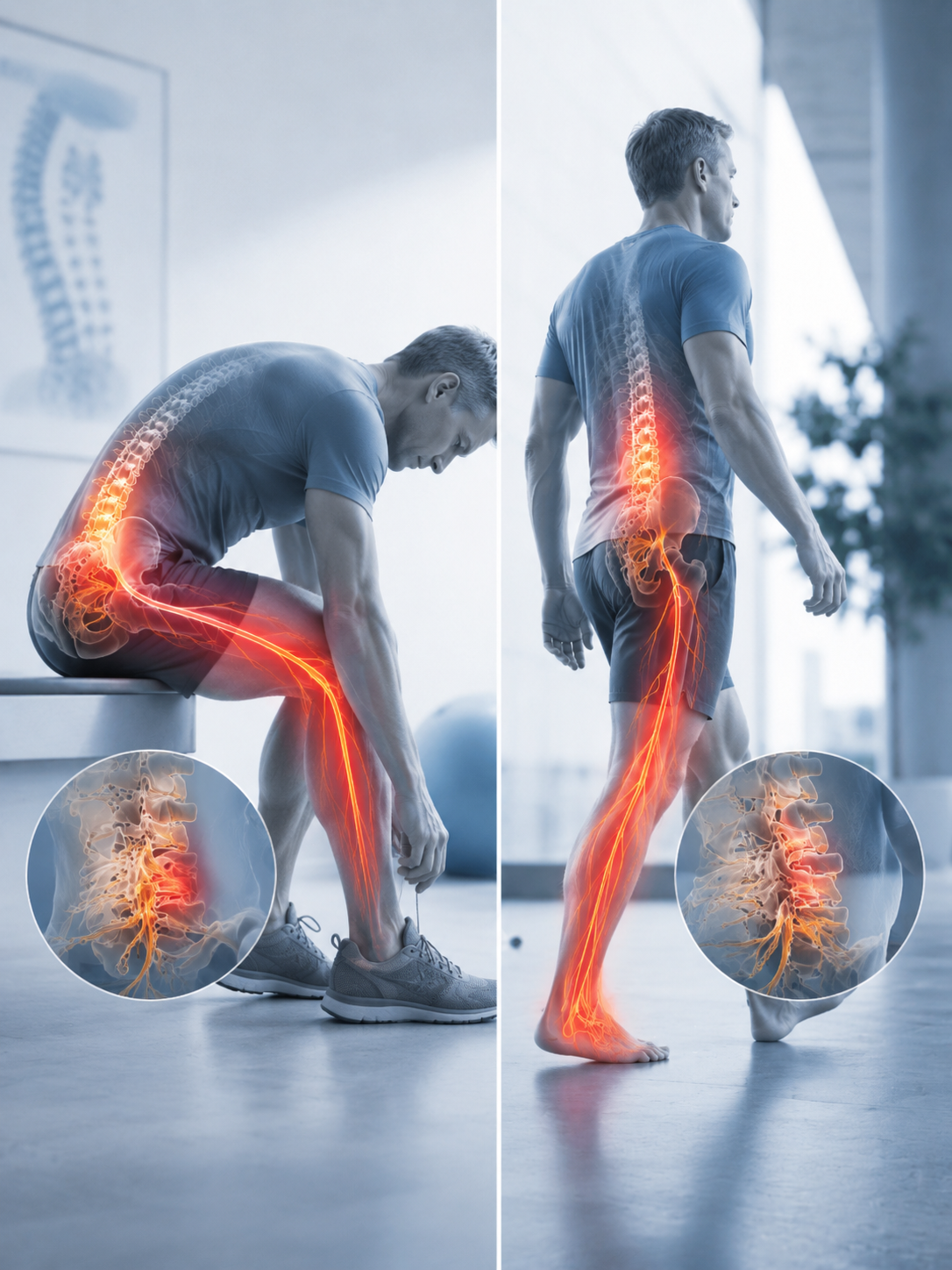 Exercices pour sciatique selon hernie discale sténose ou pincement discal