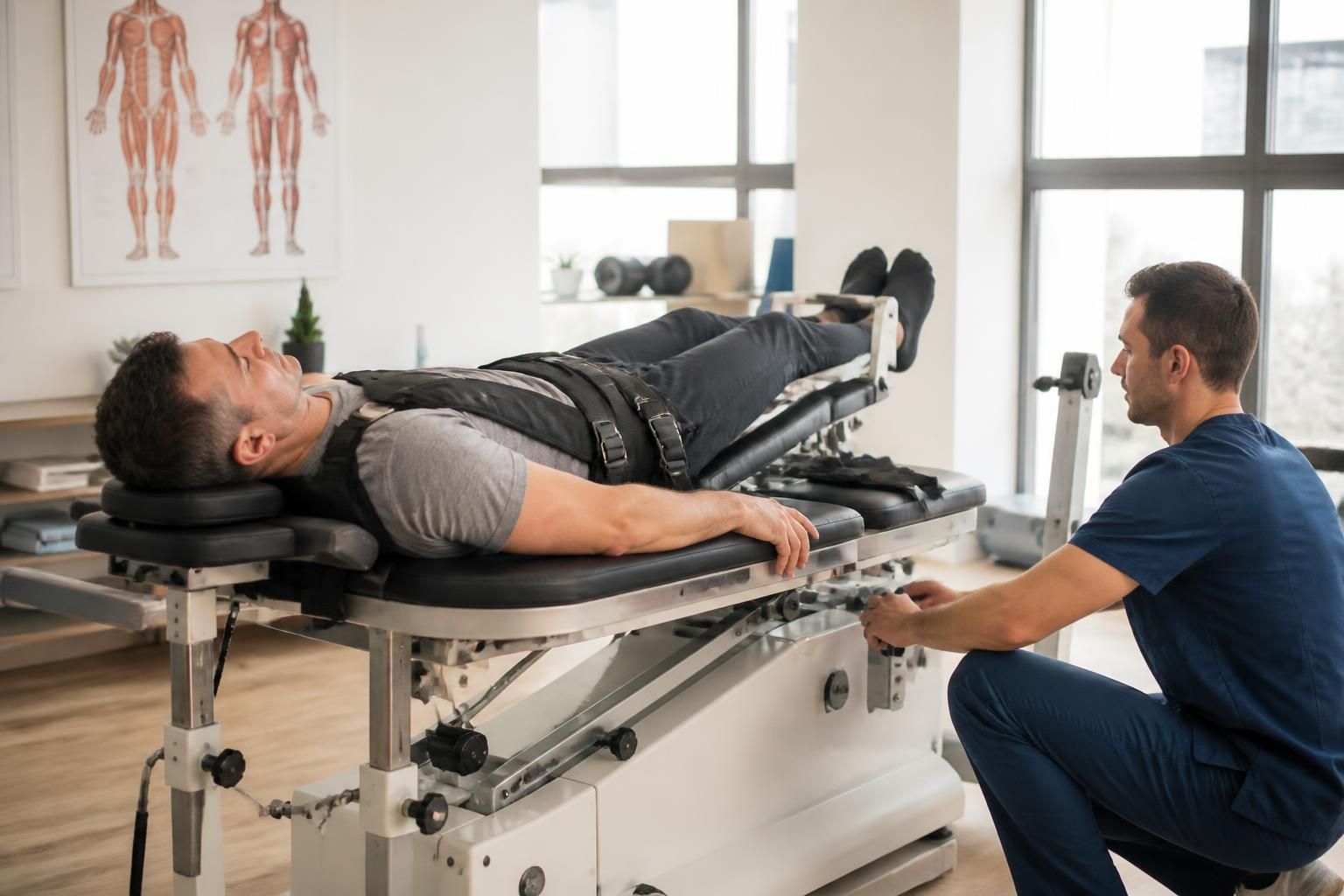 découvrez comment la décompression neurovertébrale complète la physiothérapie pour soulager les douleurs dorsales et améliorer la mobilité.