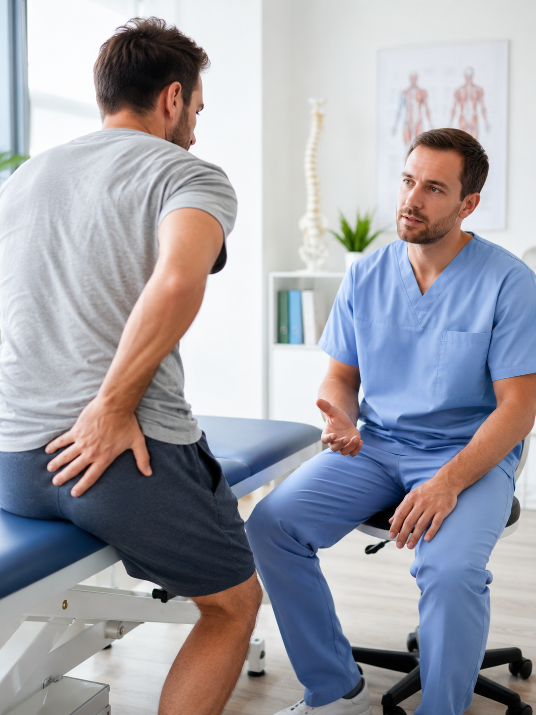 Évaluation pour douleur derrière la cuisse pouvant évoquer une sciatique