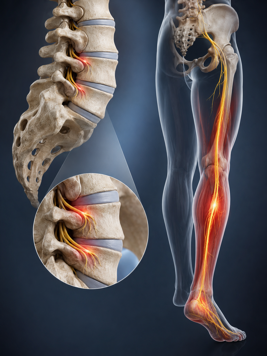 calf and sciatica pain 3 Racines nerveuses L5 et S1 pouvant donner une douleur au mollet