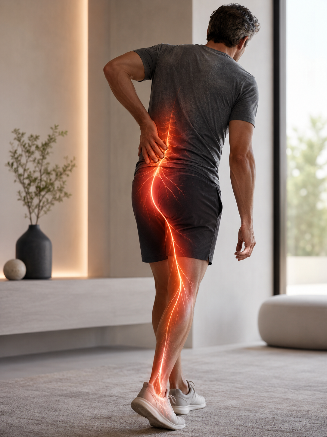 Sciatica L4-L5 and L5-S1 1 Sciatique L4-L5 et L5-S1 avec douleur descendant dans la jambe