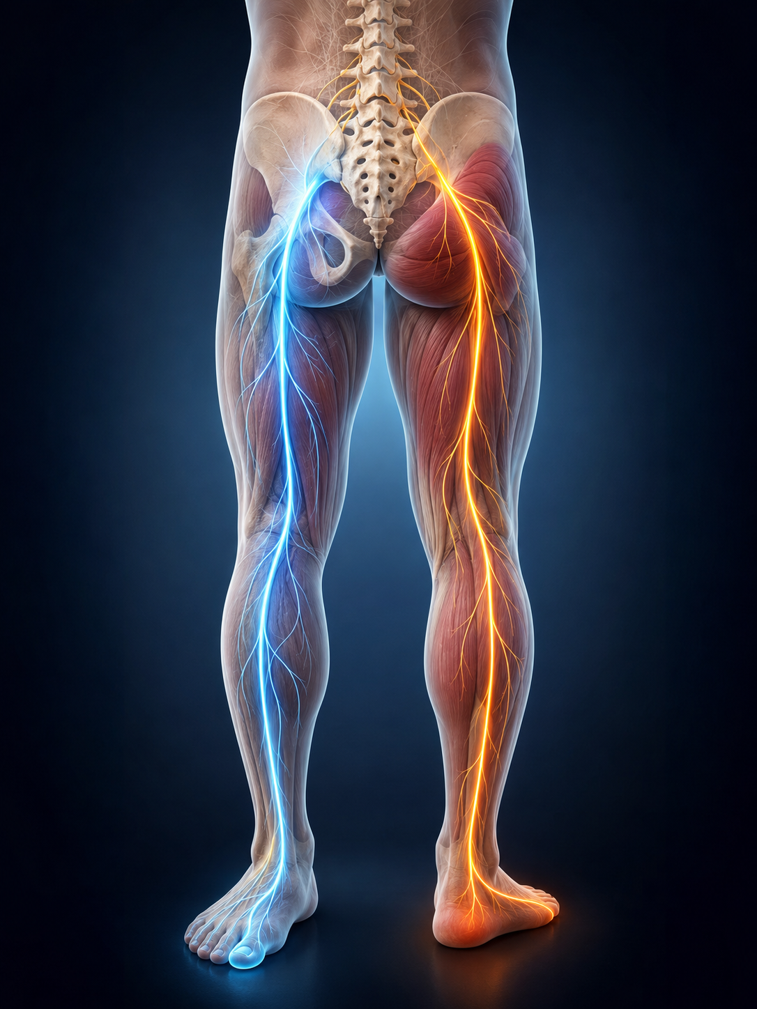 Sciatica L4-L5 and L5-S1 3 Trajets de douleur sciatique selon les racines nerveuses L5 et S1