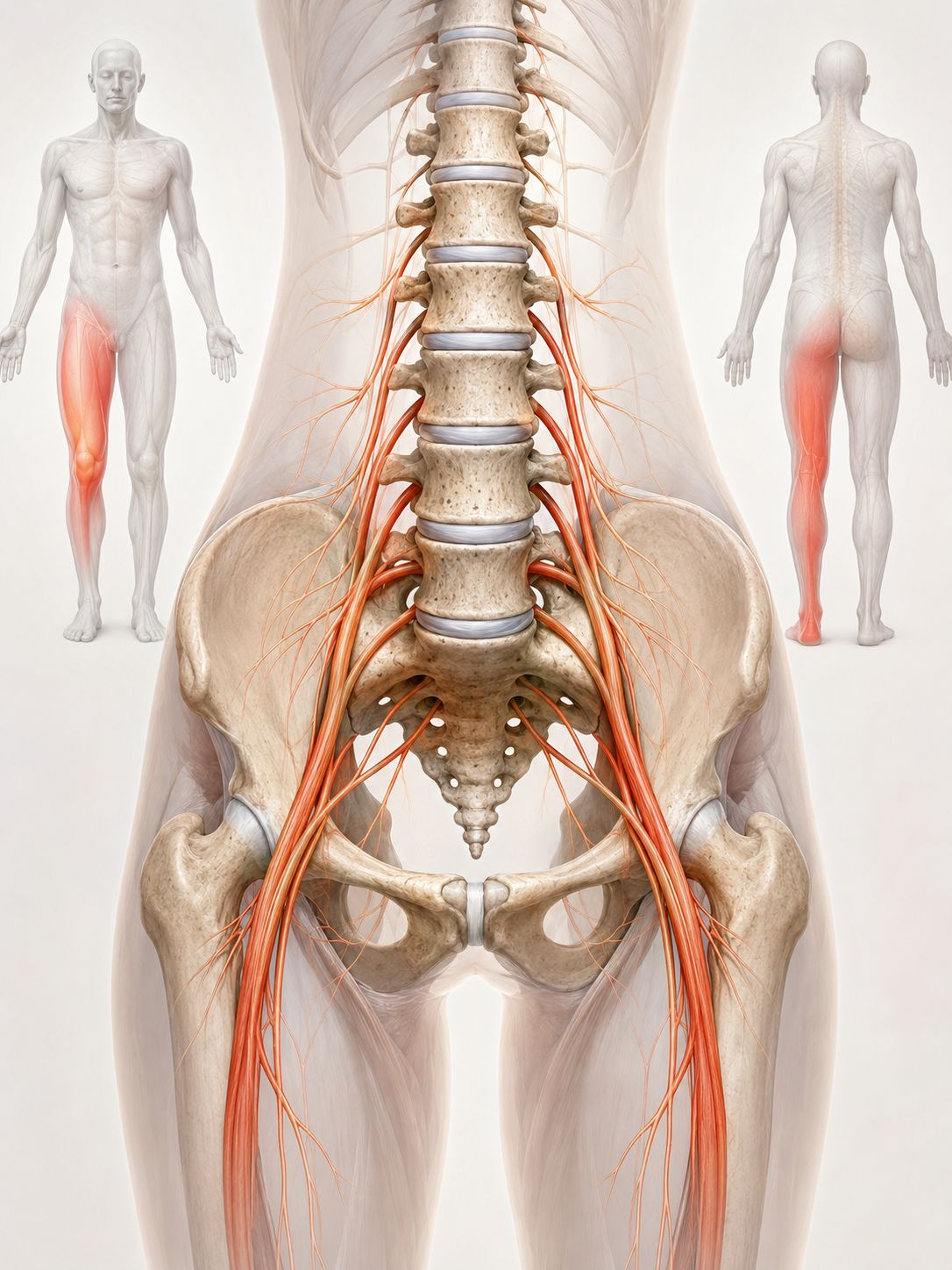 Sciatica or cruralgia? 3 Racines nerveuses lombaires impliquées dans la sciatique et la cruralgie