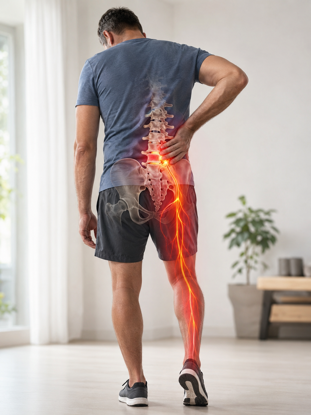 Sciatique et spondylolisthésis 1 Sciatique associée à un spondylolisthésis lombaire avec douleur descendant dans la jambe