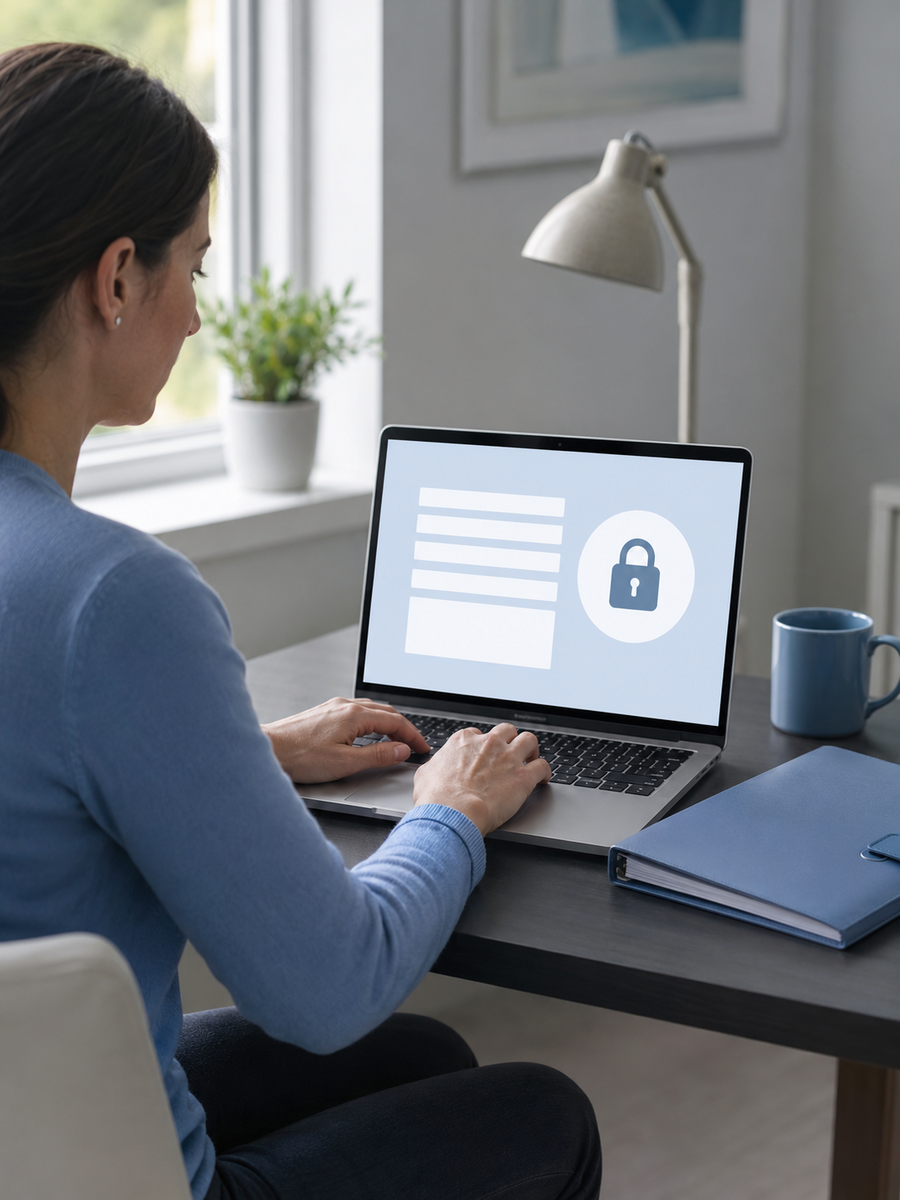 Contact SOS Sciatique and the TAGMED Clinic 3 Person verifying confidentiality before submitting a contact form