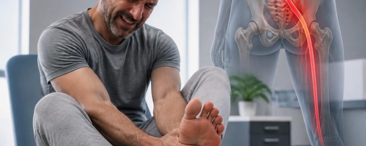 découvrez les causes de la sciatique avec douleur dans le pied et irritation de la racine nerveuse, ainsi que les traitements efficaces pour soulager ces symptômes.