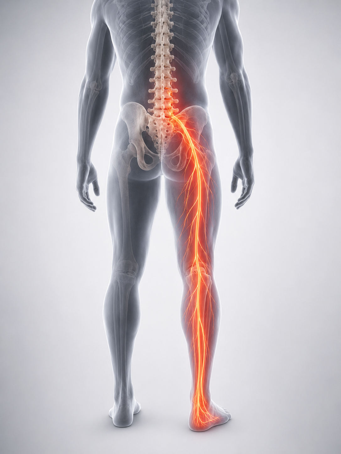 Sciatica Decompression Terrebonne 3 Path of sciatic pain to the leg and foot in Terrebonne