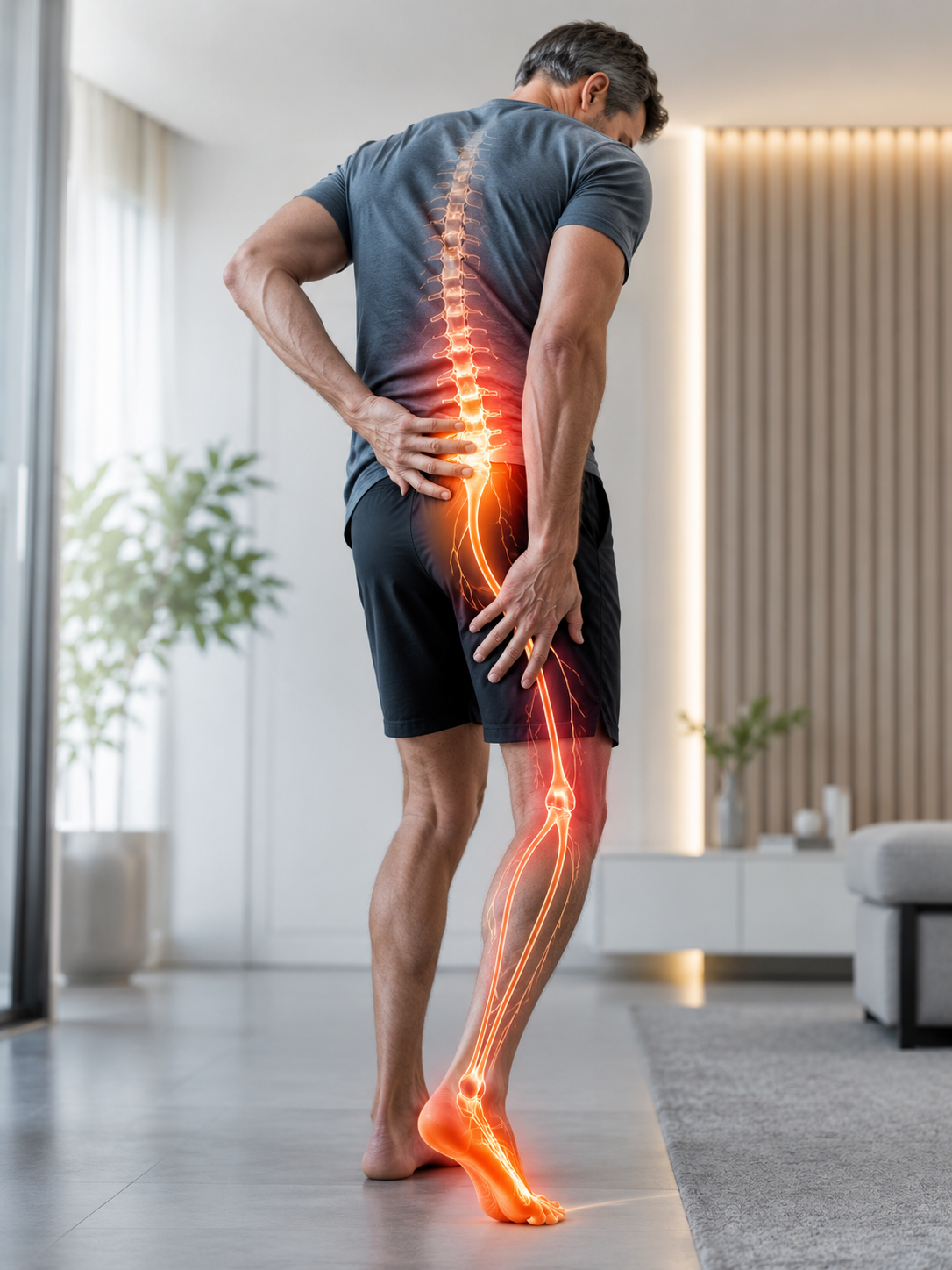 Sciatique ou neuropathie périphérique ? 1 Sciatique ou neuropathie périphérique avec engourdissement et douleur dans la jambe