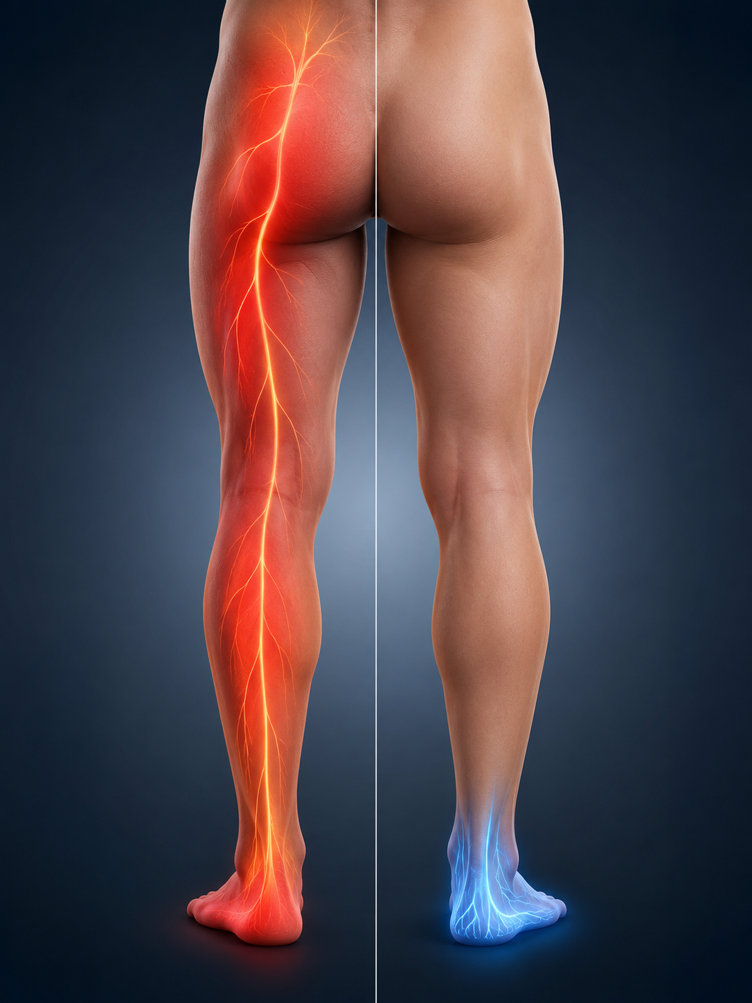 Sciatique ou neuropathie périphérique ? 3 Comparaison entre trajet de sciatique et neuropathie périphérique dans le pied