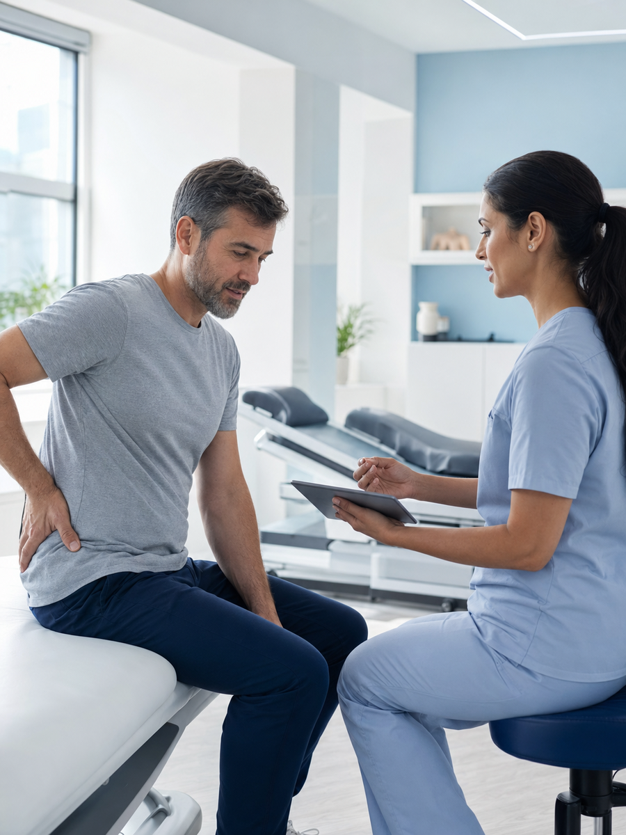 Test urgence sciatique en ligne : faut-il consulter rapidement? 5 Consultation personnalisée en clinique pour une douleur sciatique persistante
