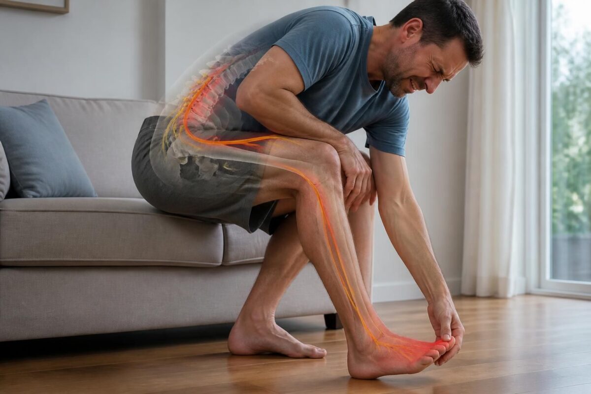 découvrez comment une hernie discale peut causer une douleur au gros orteil, liée à la compression de la racine nerveuse l5, et quelles solutions envisager.