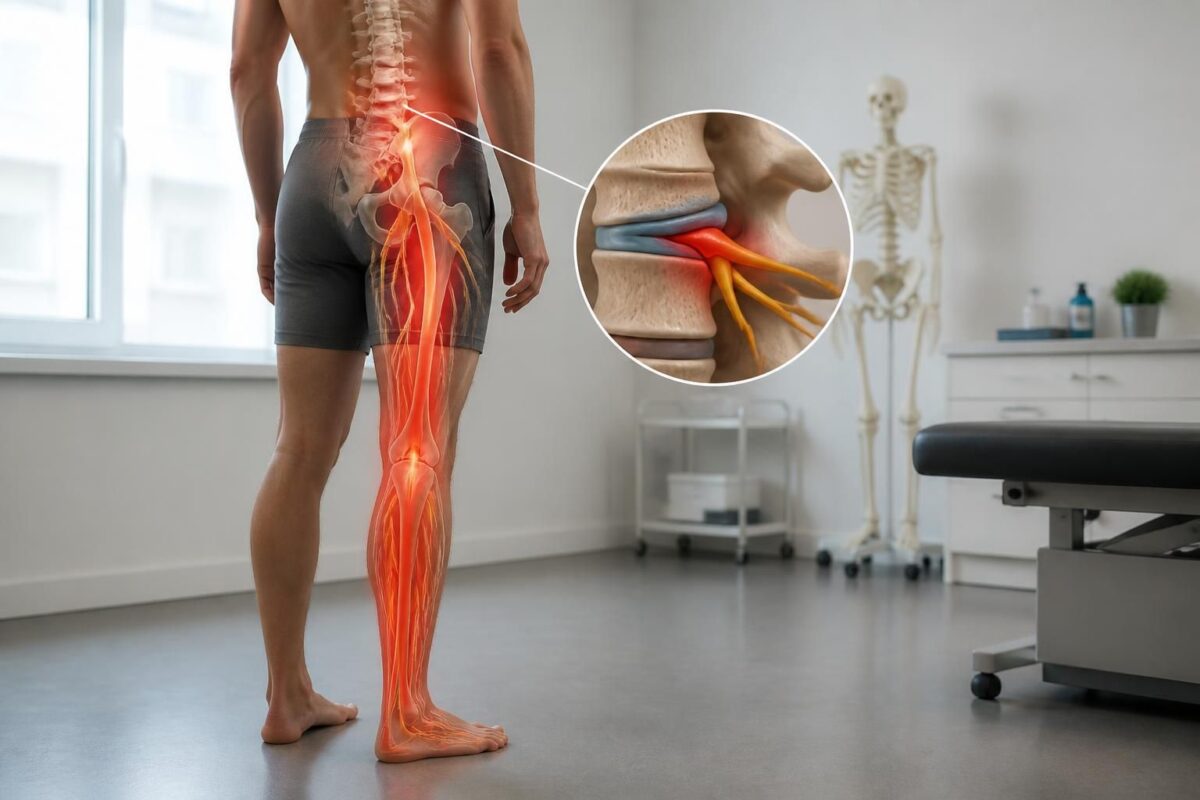 découvrez pourquoi une hernie discale provoque des douleurs irradiant dans la jambe via la sciatique, ses causes, symptômes et solutions pour soulager l'inconfort.