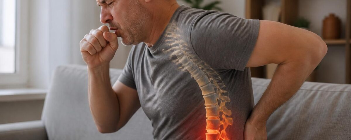 découvrez comment la toux douloureuse liée à une hernie discale peut provoquer une pression discale et une irritation nerveuse, et les solutions pour soulager ces symptômes.