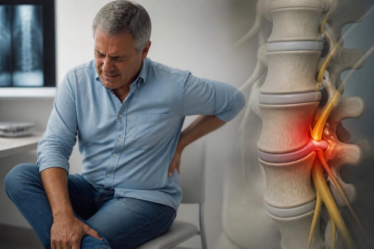 découvrez les causes, symptômes et traitements de la hernie discale foraminale, une affection provoquant une compression de la racine nerveuse et une sciatique douloureuse.