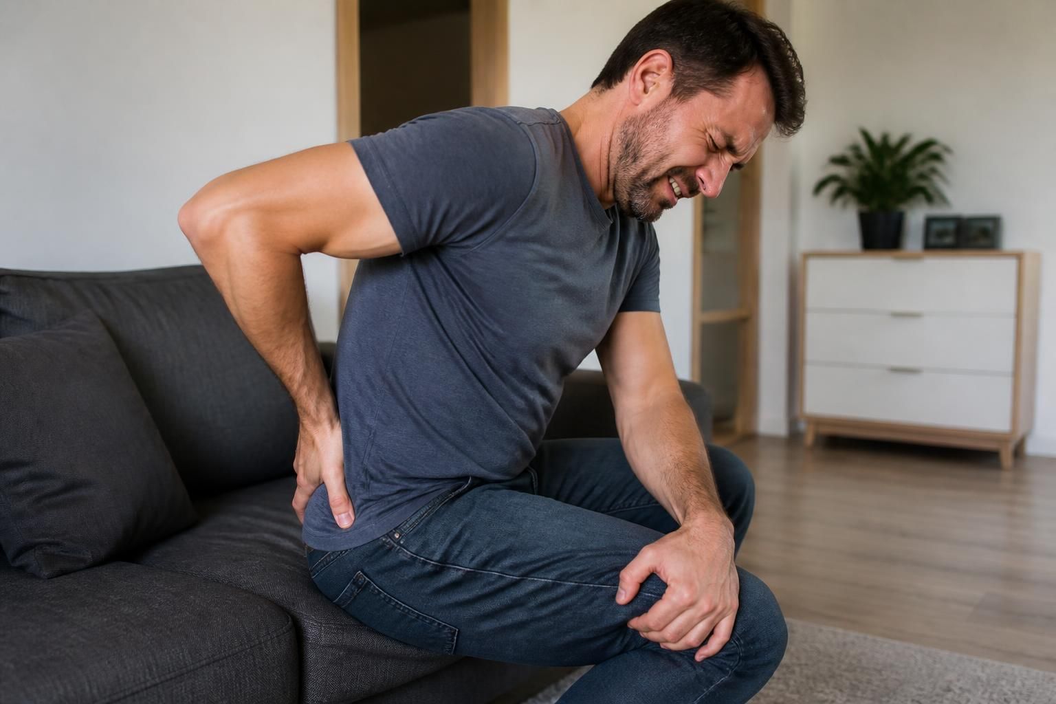découvrez les causes, symptômes et traitements efficaces pour la sciatique accompagnée de douleurs en barre dans le bas du dos avec irradiation vers les jambes.