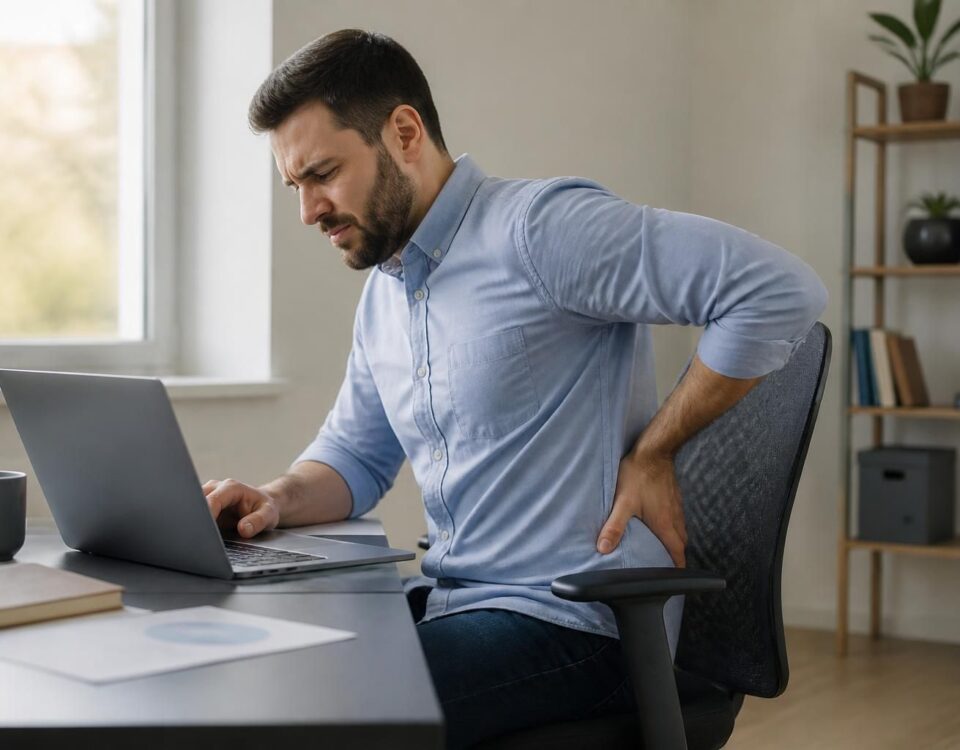 découvrez comment une posture prolongée devant un ordinateur portable peut aggraver la sciatique et causer des douleurs lombaires, et apprenez des conseils pour prévenir ces maux.