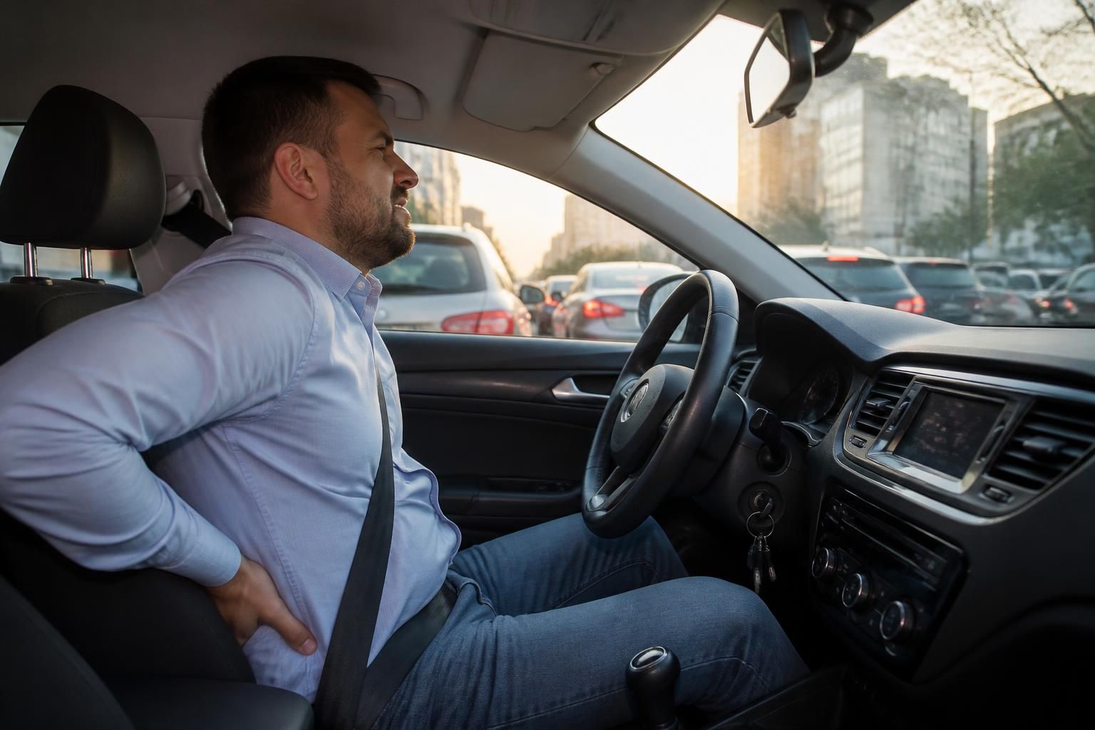 Sciatique et trajet quotidien : quand la conduite devient un facteur aggravant 21 découvrez comment la conduite quotidienne peut aggraver la sciatalgie et apprenez des conseils pour soulager la douleur tout en faisant vos trajets quotidiens en voiture.
