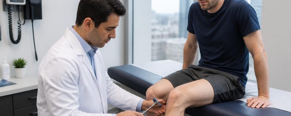 traitement sciatique à montréal : évaluation complète de la douleur, de la force musculaire et des réflexes pour un diagnostic précis et un soulagement efficace.