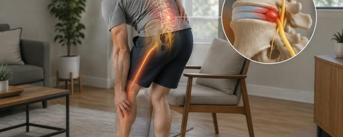 Hernie discale et sciatique : pourquoi la jambe peut être engourdie 14 comprenez pourquoi une hernie discale peut provoquer un engourdissement de la jambe avec la sciatique, et quand demander un avis médical.