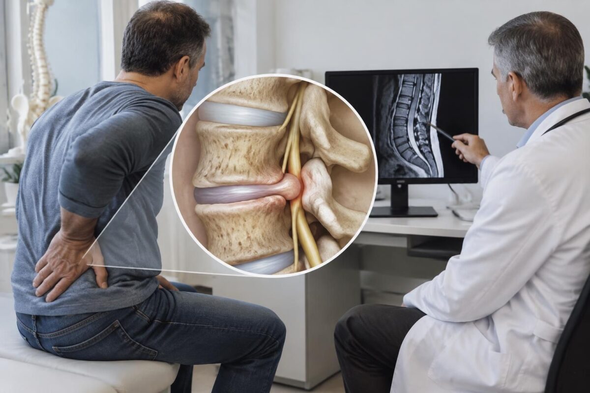 découvrez comment la protrusion discale et le pincement discal peuvent se combiner, leurs mécanismes et leurs effets on la colonne vertébrale.