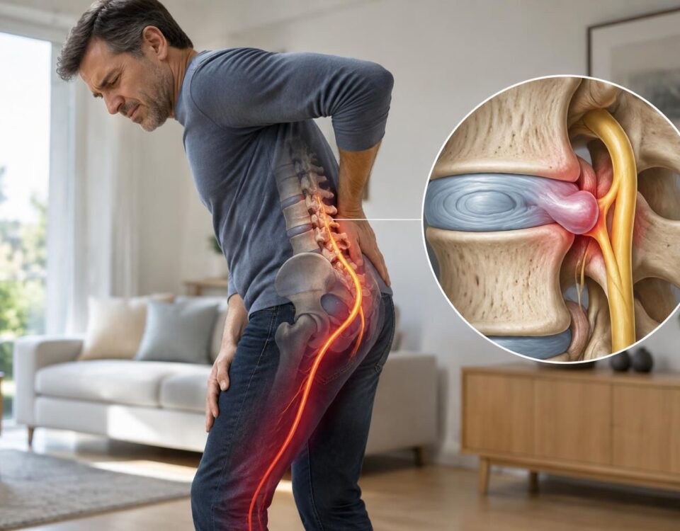 Protrusion discale et sciatique : quand le disque touche une racine nerveuse 29 découvrez comment une protrusion discale peut comprimer une racine nerveuse et provoquer une sciatique, ainsi que les symptômes à surveiller.