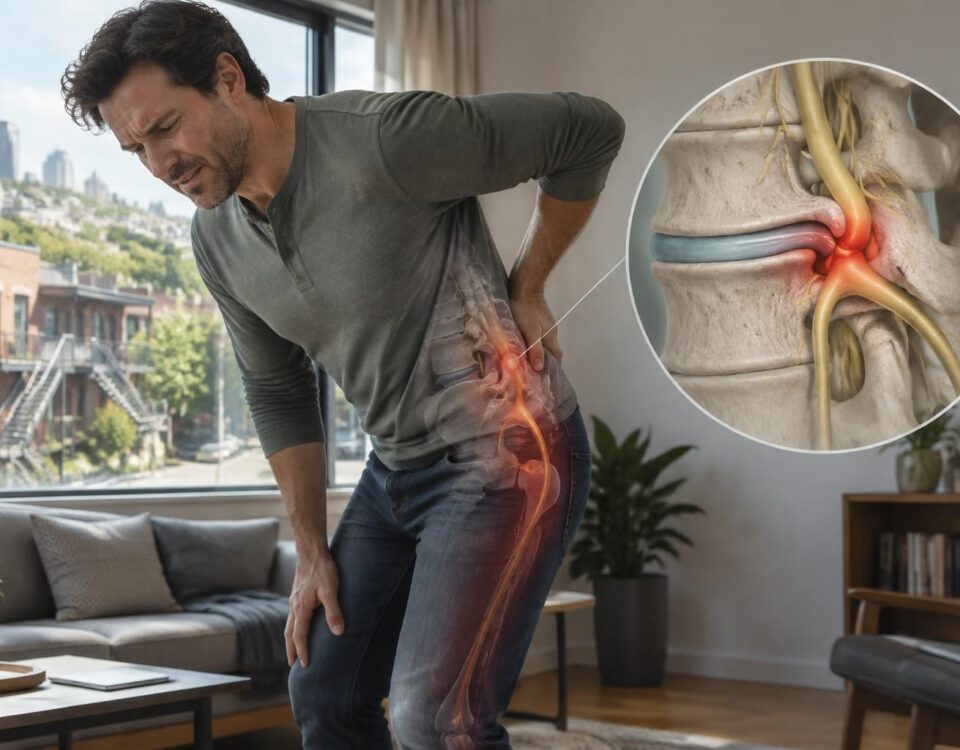 Sciatica in Montreal: what "disc-root conflict" means 25 découvrez ce que signifie un conflit disco-radiculaire, comment il peut provoquer une sciatique et quelles options de prise en charge sont offertes à montréal.