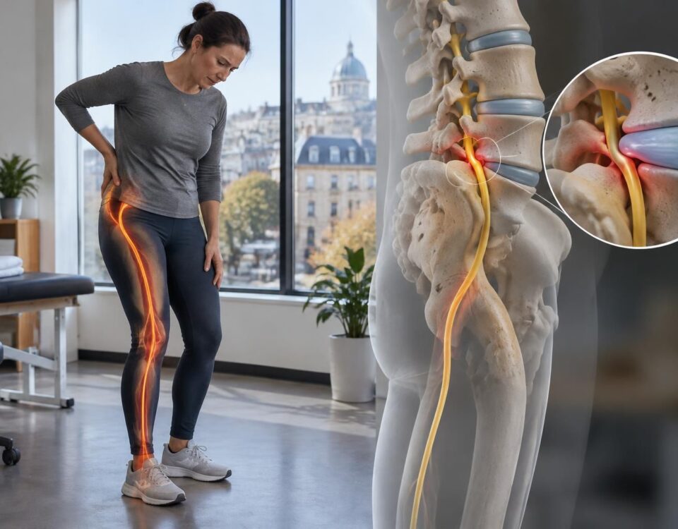 Sciatica in Montreal: nerve root, disc, and foramen explained simply 25 comprenez comment une racine nerveuse, un disque ou un foramen peuvent causer une sciatique, et découvrez les options de prise en charge à montréal.