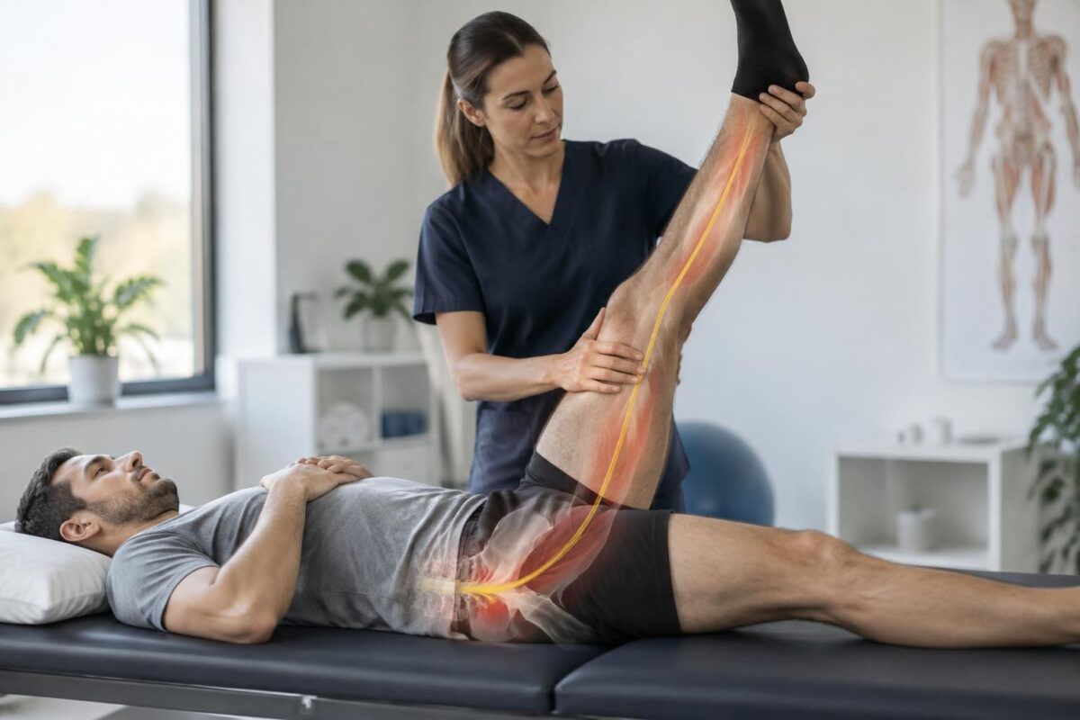 sciatique et étirement des ischio-jambiers : découvrez comment distinguer une tension musculaire d’une irritation nerveuse et quels signes surveiller.